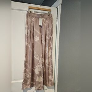 Elegant Satin Wide-Leg Pants